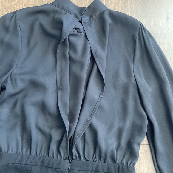 Long Sleeved Black Romper with Embellished Cuffs - Picture 6 of 6